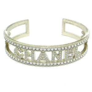 Authentic NEW CHANEL Rare rhinestone gold costume jewlery bracelet